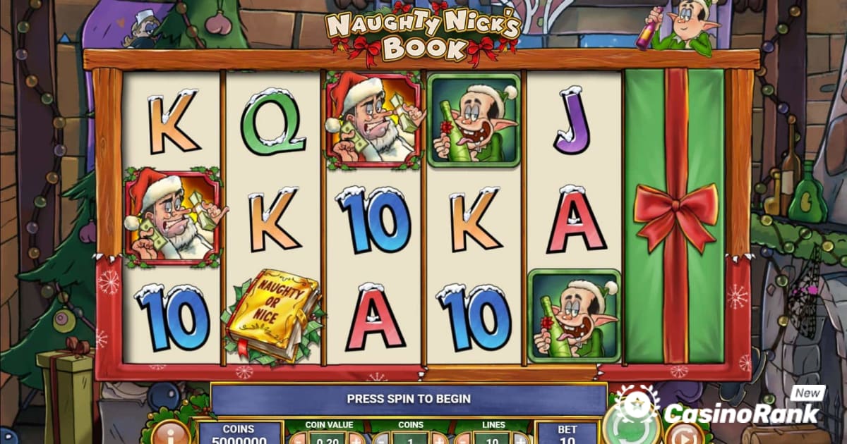 Tapasztalja meg a Play'n Go legújabb karácsonyi témájú nyerőgépeit: Naughty Nick's Book